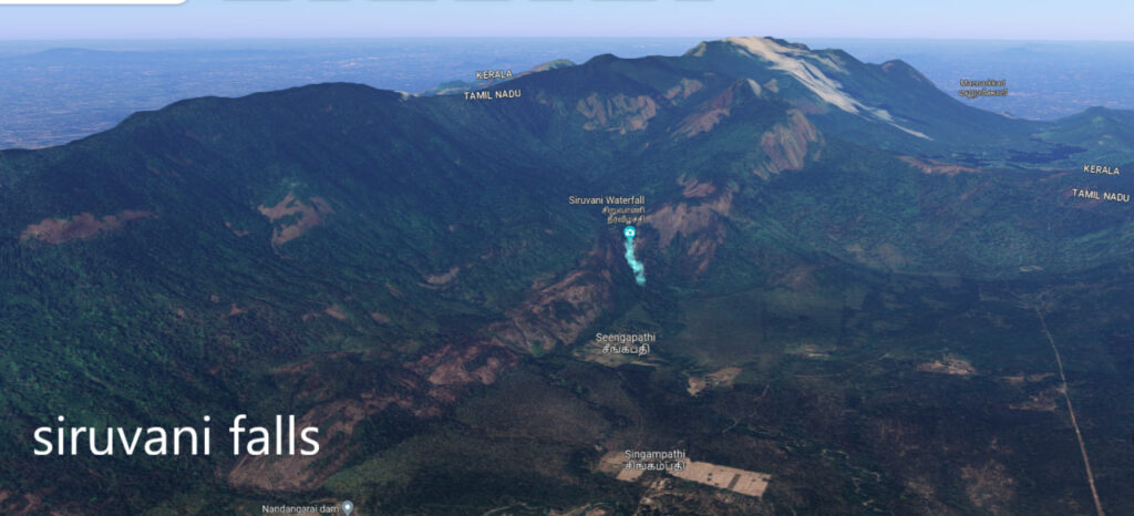 
siruvani-falls-in-google-map